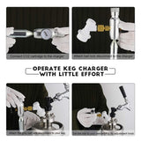 2020 Newest Co2 Charger Kit, 0-60PSI Co2 Regulator Mini Keg Charger/Regulator Mini Keg Charger with Ball Lock