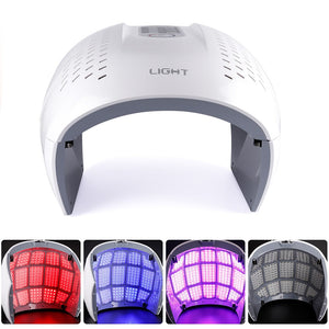 Beauty facial mask foldable led photon Therapy red light/Round Foldable 4 Color PDT LED Photon/makeup facial/peel facial