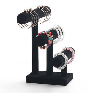 Bracelet Holder/3 Tier Natural Wood Round T-Bar Jewelry Display/Bracelet Holder diy/Bracelet jeweiry holder/bracelet display