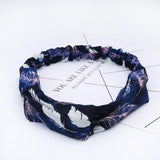 Fashion Women Girls Summer Bohemian Hair Bands Print Headbands Vintage Cross Turban Bandage Bandanas HairBands Hair Accessories