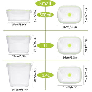 Foodsaver Container/Lasting Freshness 4 Piece Vacuum Seal Food Storage Container Set, Rectangle