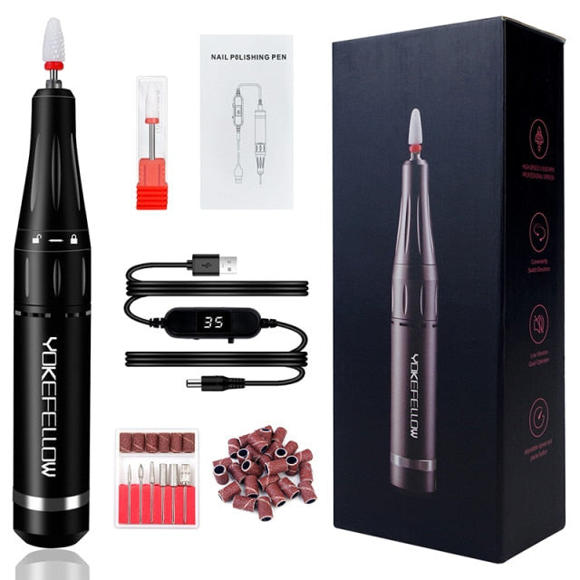 Nail Drill Kit/Electric Nail File Drill/acrylic nail kit with drill/acrylic nall drill kit/nall kit with drill/nail drill set/manicure machine/electric manicure set